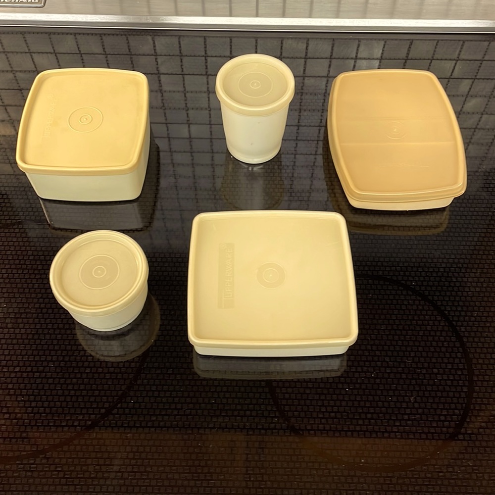 Vintage Tupperware storage set.